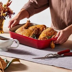 Le Creuset Red Roasting Pan